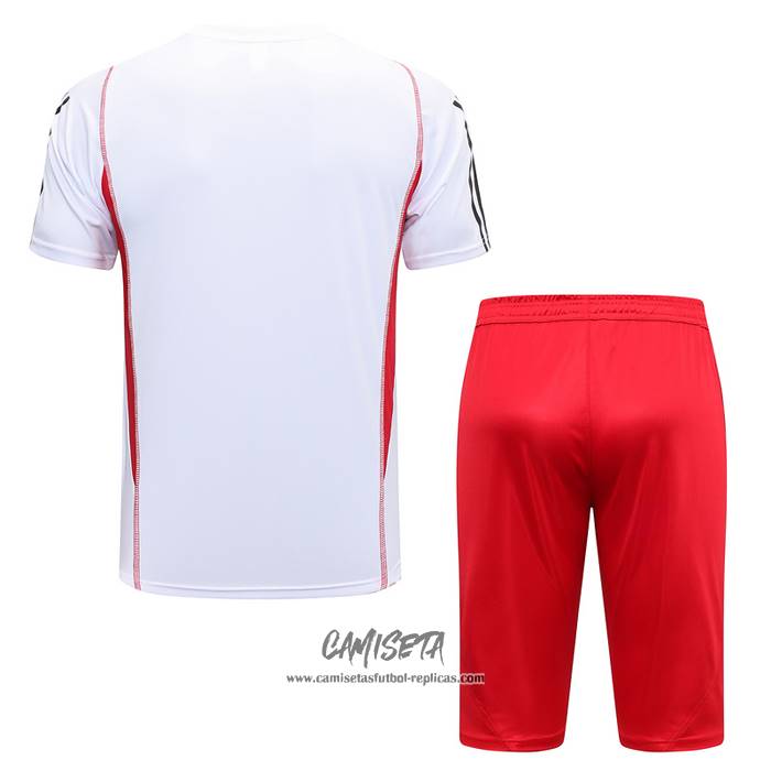 Chandal del Flamengo 2023-2024 Manga Corta Blanco - Pantalon Corto